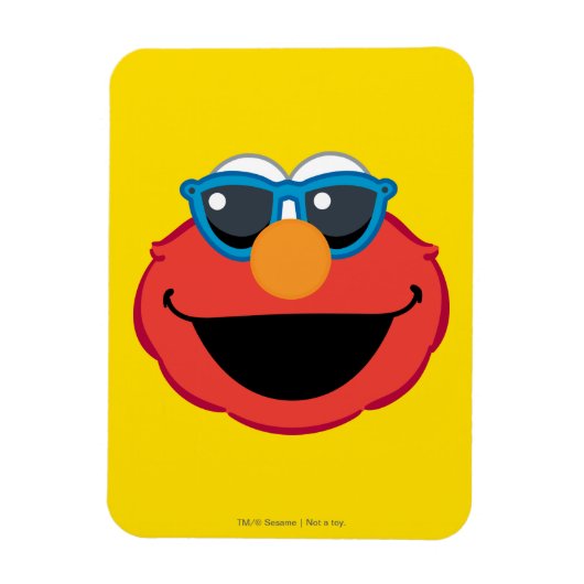 Elmo Smiling Face met zonnebrillen Magneet (Verticaal)