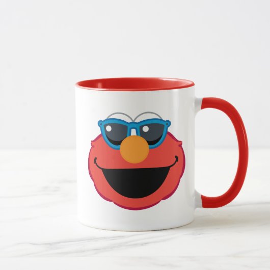 Elmo Smiling Face met zonnebrillen Mok (Rechts)