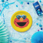 Elmo Smiling Face met zonnebrillen Papieren Bordje (Feest)