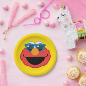Elmo Smiling Face met zonnebrillen Papieren Bordje (Feest)