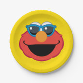 Elmo Smiling Face met zonnebrillen Papieren Bordje (Voorkant)