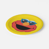 Elmo Smiling Face met zonnebrillen Papieren Bordje (Gekanteld)