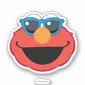 Elmo Smiling Face met zonnebrillen Sticker (Voorkant)
