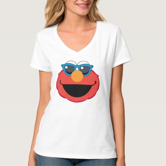 Elmo Smiling Face met zonnebrillen T-shirt (Voorkant)