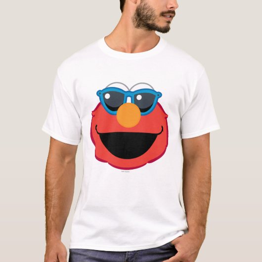 Elmo Smiling Face met zonnebrillen T-shirt (Voorkant)