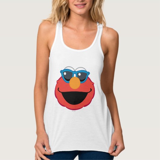 Elmo Smiling Face met zonnebrillen Tanktop (Voorkant)