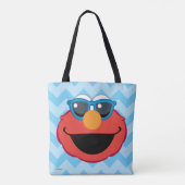 Elmo Smiling Face met zonnebrillen Tote Bag (Achterkant)
