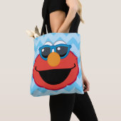 Elmo Smiling Face met zonnebrillen Tote Bag (Dichtbij)