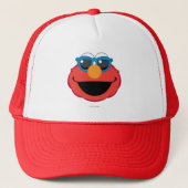 Elmo Smiling Face met zonnebrillen Trucker Pet (Voorkant)