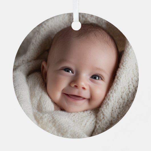 Elmo Smiling Face Metalen Ornament (Achterkant)