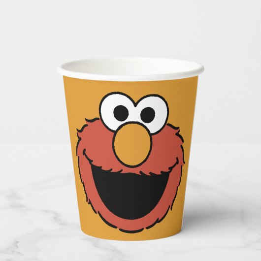 Elmo Smiling Face Papieren Bekers (Achterkant)