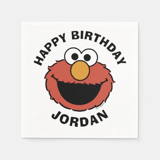 Elmo Smiling Face Servet (Voorkant)