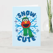 Elmo Sneeuw Schattig Feestdagen Kaart (Voorkant)