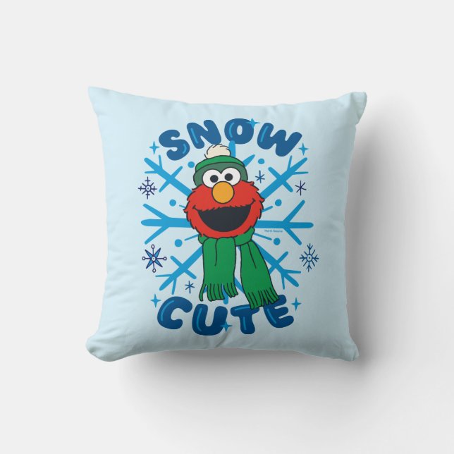Elmo Sneeuw Schattig Kussen (Voorkant)