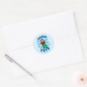Elmo Sneeuw Schattig Ronde Sticker (Envelop)