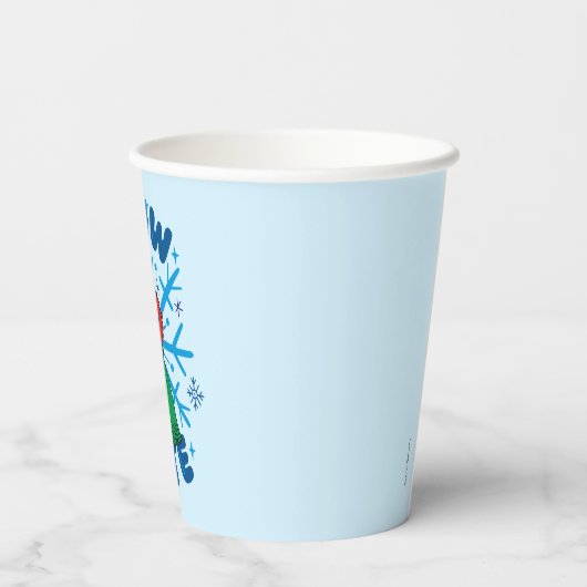 Elmo Snow Schattige Papieren Bekers (Achterkant)