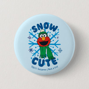Elmo Snow Schattige Ronde Button 5,7 Cm
