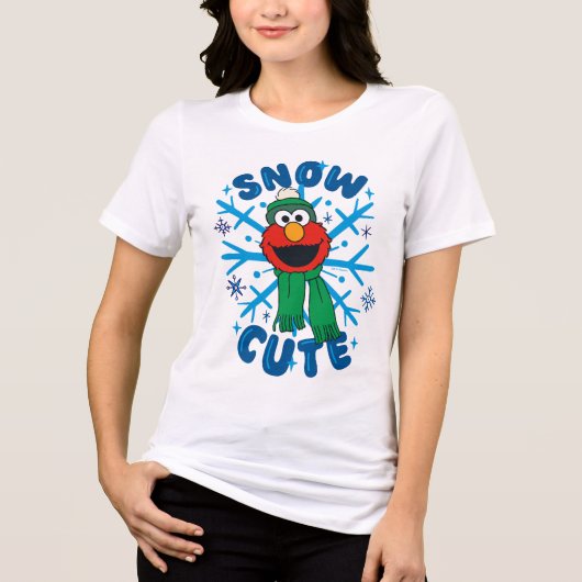 Elmo Snow Schattige Tri-Blend Shirt (Voorkant)