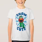 Elmo Snow Schattige Tri-Blend Shirt (Voorkant)