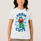 Elmo Snow Schattige Tri-Blend Shirt (Voorkant)