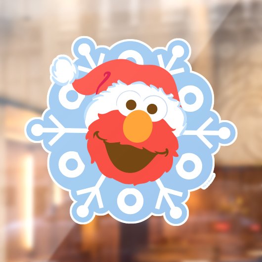 Elmo Snowflake Raamsticker (Vel 2)