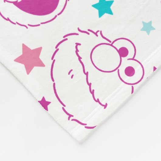 Elmo | Sweet- en Cute Star-patroon | Monogram Fleece Deken (Hoek)