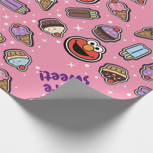 Elmo Sweet Treat Sticker Pattern Cadeaupapier (Hoek)