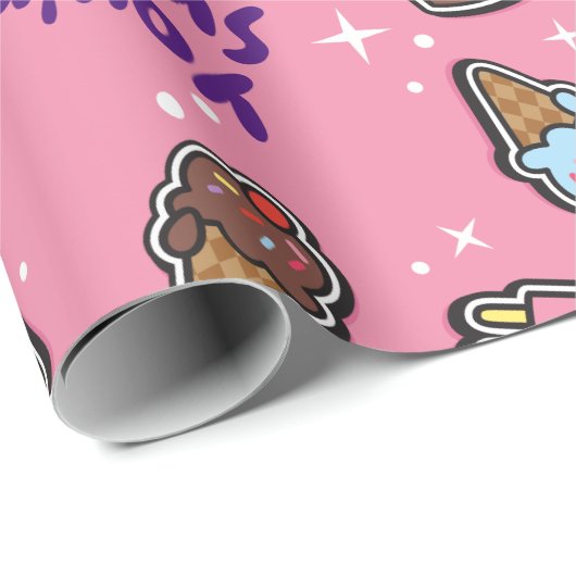 Elmo Sweet Treat Sticker Pattern Cadeaupapier (Rol Hoek)