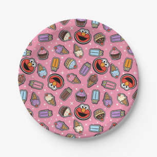 Elmo Sweet Treat Sticker Pattern Papieren Bordje