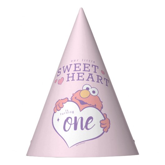Elmo Sweetheart Birthday Feesthoedjes (Voorkant)