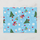 Elmo & Tango Blue-kerstpatroon Briefkaart (Voorkant)