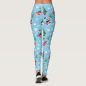 Elmo & Tango Blue-kerstpatroon Leggings (Achterkant)
