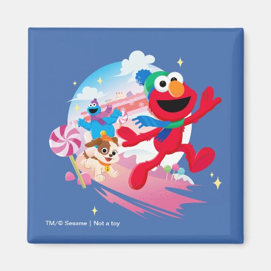 Elmo, Tango & Cookie Monster | Beste Kerst ooit Magneet (Voorkant)