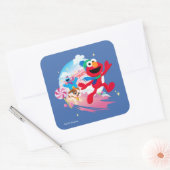 Elmo, Tango & Cookie Monster | Beste kerst ooit Vierkante Sticker (Envelop)