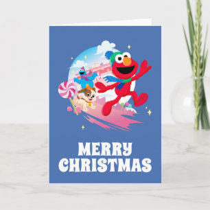 Elmo, Tango & Cookie Monster   Beste kerstmis Feestdagen Kaart