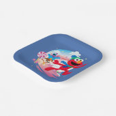 Elmo, Tango & Cookie Monster | Beste kerstmis Papieren Bordje (Gebogen)