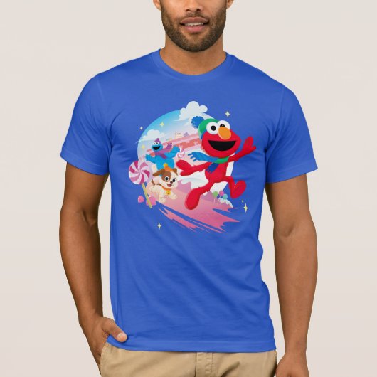 Elmo, Tango & Cookie Monster | Beste kerstmis T-shirt (Voorkant)