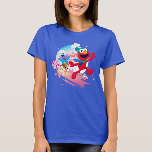 Elmo, Tango & Cookie Monster | Beste kerstmis T-shirt (Voorkant)