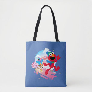 Elmo, Tango & Cookie Monster Beste kerstmis Tote Bag