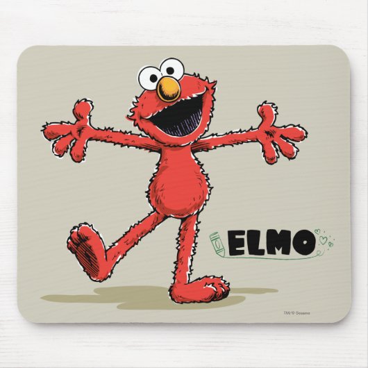 Elmo uit grootmoeders tijd muismat (Voorkant)