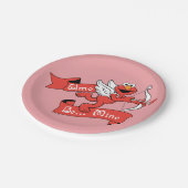 Elmo Valentijnse garantiecupid Papieren Bordje (Gekanteld)