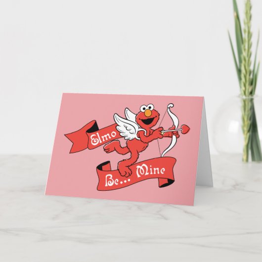 Elmo Valentine's Cupido Feestdagen Kaart (Voorkant)