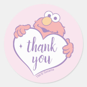 Elmo Verjaardag Hartelijk Gefeliciteerd Ronde Sticker