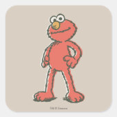 Elmo  vierkante sticker (Voorkant)