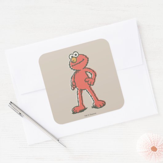 Elmo  vierkante sticker (Envelop)