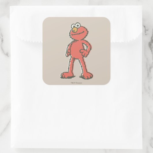 Elmo  vierkante sticker (Tas)
