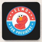 Elmo voor President Badge Bier Onderzetter (Voorkant)