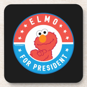 Elmo voor President Badge Bier Onderzetter