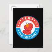 Elmo voor President Badge Briefkaart (Voorkant / Achterkant)