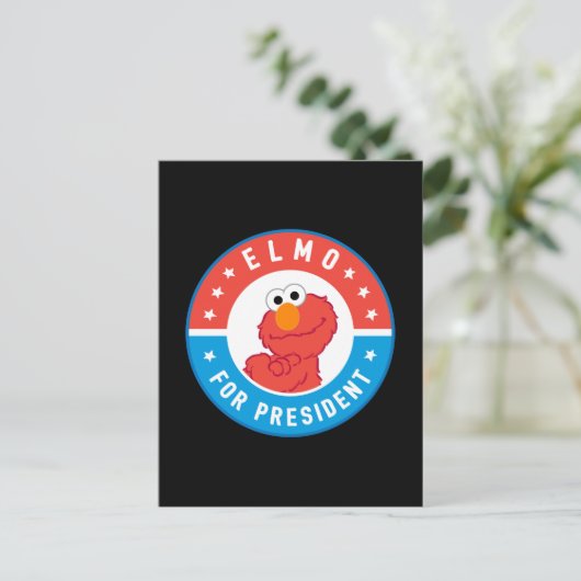 Elmo voor President Badge Briefkaart (Staand voorkant)